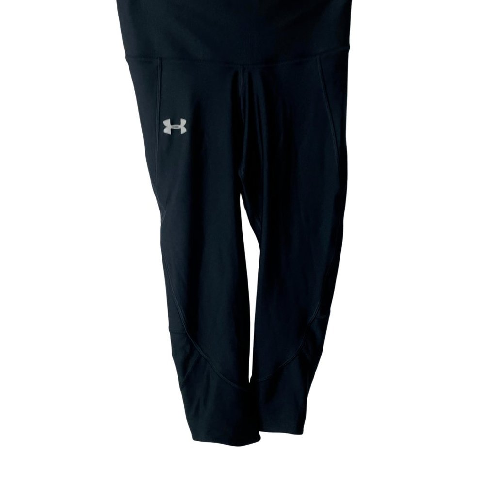 Under Armour Size Small Black Compression Leggings Elastic Waist Drawstring - Picture 4 of 9